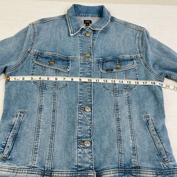 New Lee Denim Jean Jacket Medium Light Wash Jean Jacket Lee Legendary Rider Med - Picture 11 of 15